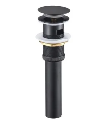 Донный клапан с переливом SAVOL S-XS001H черный