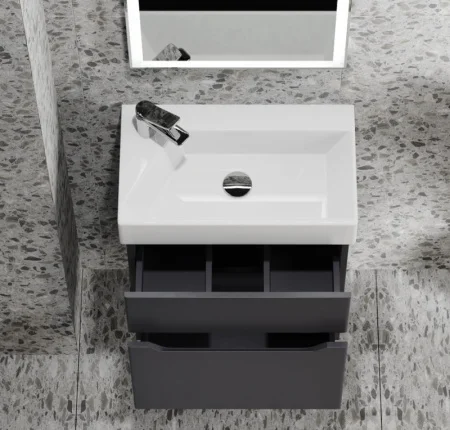 Тумба подвесная Brik 55 Brk.01.55/P/A/RL антрацит