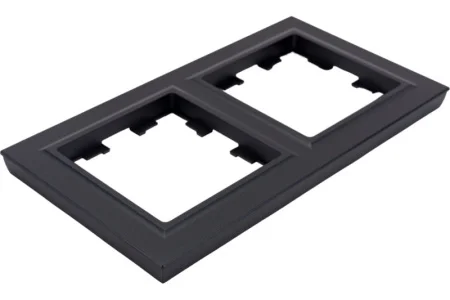 Рамка 2-м "Brite" РУ-2-БрЧ черный IEK BR-M22-K02