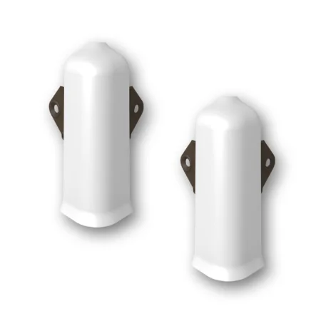 Угол наружный с крепежом 001 Белый 80мм Лексида