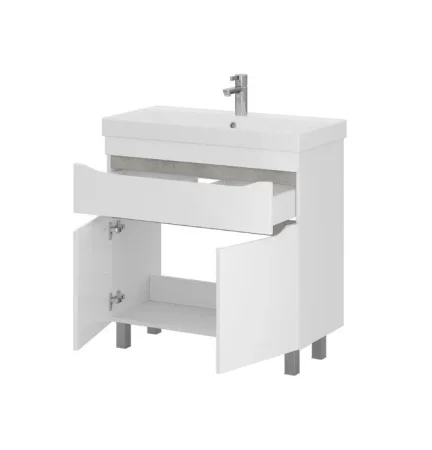 Тумба напольная VOLNA Lake 80 tnLAKE80.2D.1Y-01 2 двери, 1 ящик с раковиной Lake 80