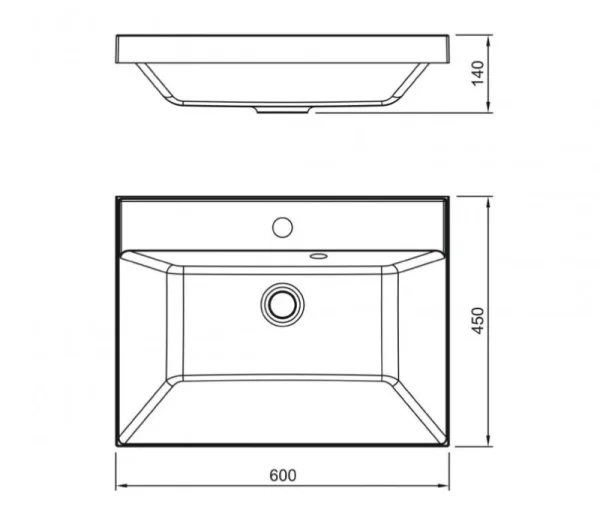 Раковина Florentina Астория 600 CM 10.170.00600.001 белая