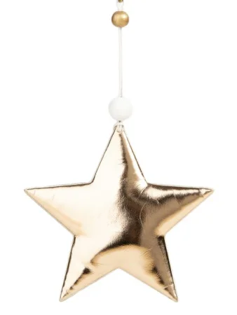 Украшение подвесное Блестящая розово-золотистая звезда 10,5x1,5x10,5см арт.86362 *1