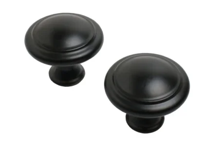 Ручка-кнопка мебельная StahlBuro A304 2шт BL матовый черный 16670 *1