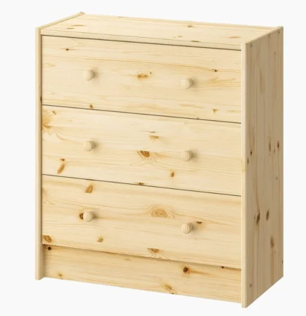 Комод Р 3 ящика 62х30х70см