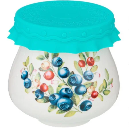 Баночка С Силиконовой Крышкой "Голубика" 300 Мл (Кор=36Шт.)