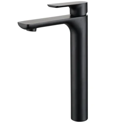 Смеситель для раковины одноручный Avrora Moon AV3512 монолитный, матовый черный