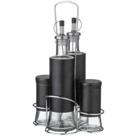 Набор Для Масла/Уксуса И Специй На Метал.Подставке