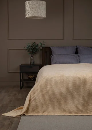 Плед Texrepublic фланель жаккард 200х220см TF FNJ BE 2022 s-змейка