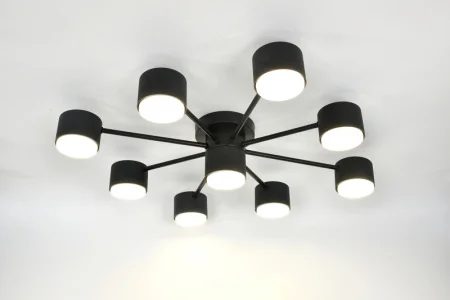 Светильник потолочный MS 1201/9 Флинт Чёрный 9*GX53 max.11W 650x650x135mm