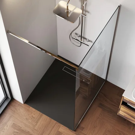 Душевая перегородка AM.PM Func W84WI-100-F1-MTE 100x200, стекло прозр. 8 мм + покрытие, профиль мат хром