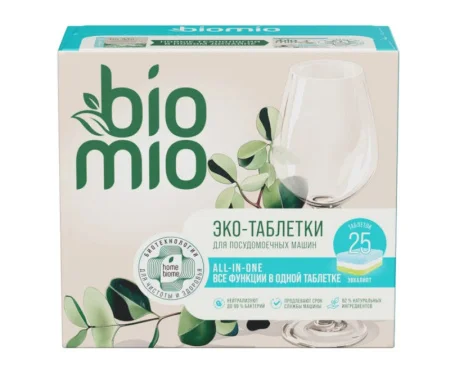 Таблетки Biomio д/ПММ Эвкалипт 25 шт. (16 г.)