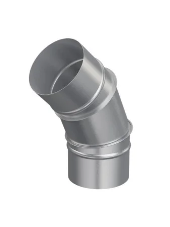 Отвод D100 на 45° для круглых воздуховодов оц.сталь (Era pro) *1