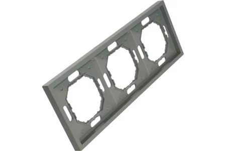 Рамка 3-м "Эмили" платиново-серый soft touch PFR00-5003-10 Stekker *1