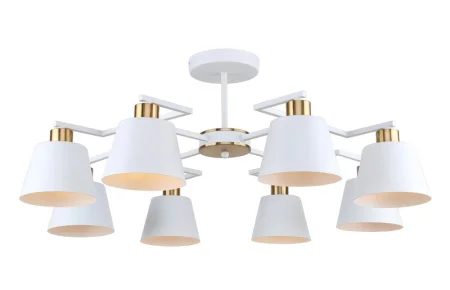 Светильник потолочный LV 9406/8 Тампа Белый/золото Е14 40W  Ø760 H300мм