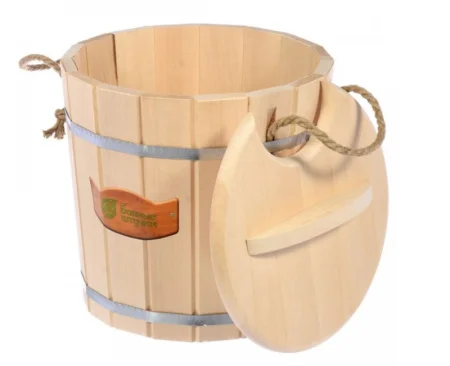 Запарник 15 л, с крышкой, липа "Банные штучки" в кор./1