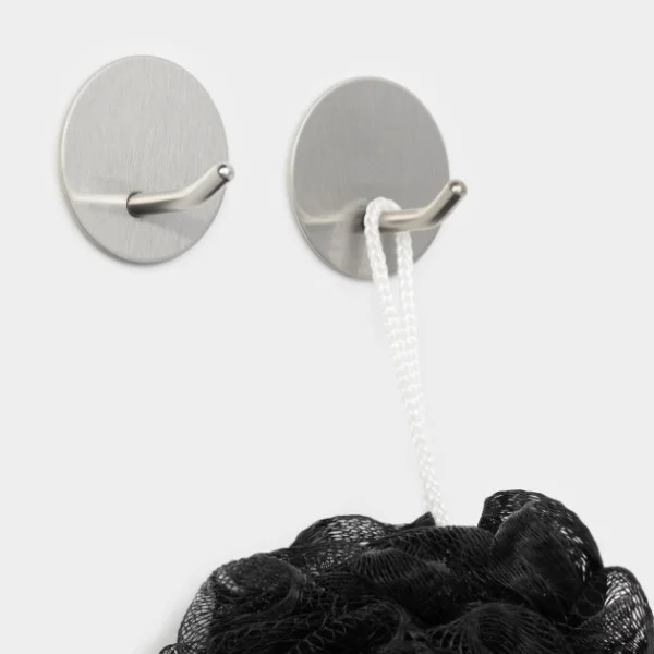 Набор крючков на липучке 2шт Классика круг металл 10629918