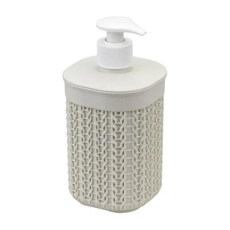 Дозатор для жидкого мыла Вязание белый ротанг М1823