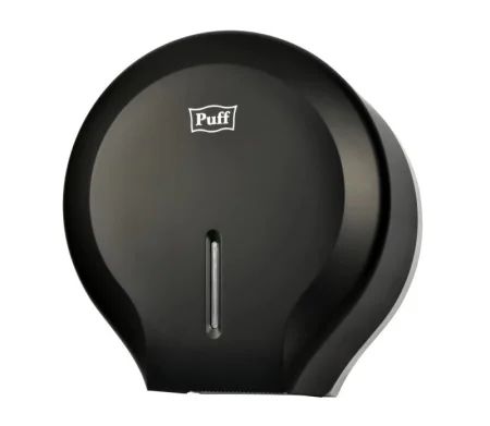 Диспенсер для туалетной бумаги 7130Bl черный ABS-пластик с ключом (Puff) *1/20