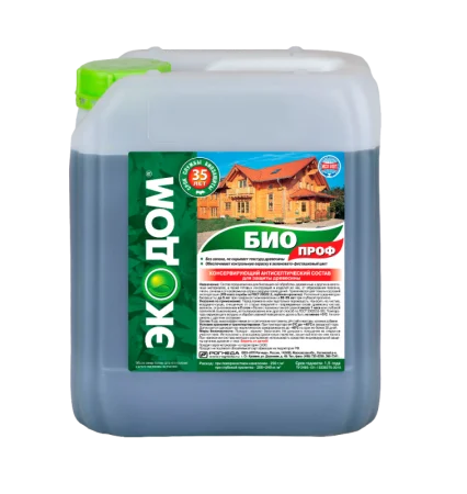 Деревозащитное средство БиоПРОФ ЭКОДОМ 10 кг Защита древесины *1/60