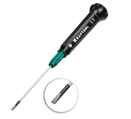 Отвертка шлицевая для точных работ SL2.0 2х65мм Kraftool Precision 25681-2.0 *1