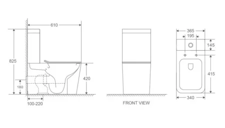 Унитаз-компакт D&K Berlin DT1437016 сиденье микролифт белый
