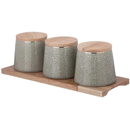 Набор Для Специй На Дерев. Подставке Lefard "Grain" 4 Пр. Мятный (Кор=12Наб.)