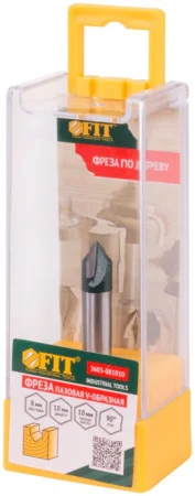 Фреза пазовая v-образная хвостовик-8мм, D-10мм, H-10мм, L-46,5мм А-90град. Fit 3603-081010 *1