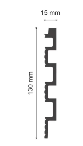 Панель 3D стеновая из полимера ультравысокой плотности 4 UHD 01/130L Сосна Янтарная 3м 130х15мм
