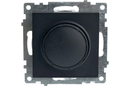 Выключатель диммирующий TRIAC "Катрин" (механизм) 250В 500W черный GLS10-7106-05 Stekker *1