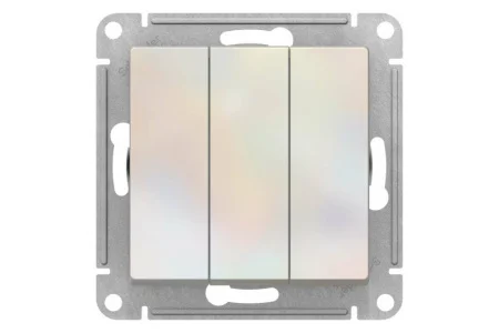 Выключатель 3-кл СП "AtlasDesign" 10А IP20 (сх. 1+1+1) 10AX механизм жемчуж. SE ATN000431