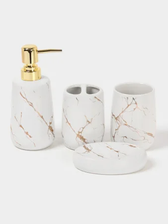 Набор аксессуаров для ванной комнаты "Гроза" 4 предмета, цвет белый 7514787 (Savanna) *1