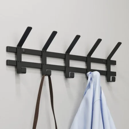 Вешалка настенная "Торонто 5" 5 крючков" 604*174*91 черный