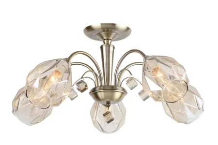 Светильник потолочный LV 9318/5 Теннеси Античная бронза Е14 40W 650х650х320мм