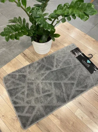 Коврик для ванной My Crystal Геометрия 60х100/50х60см серый мозайка МС2-302