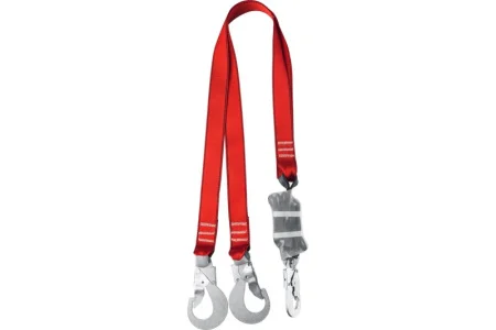 Строп двухплечный СЛА-2 карабины из оцинкованной стали, длина - 1.42м, разрывной ленточный амортизат