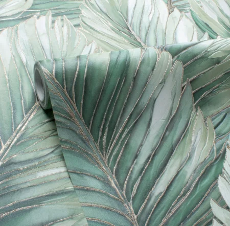 Обои компакт-винил Yalta 287313 1,06х10м листья зеленые