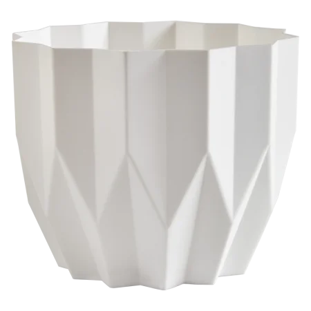 Кашпо д/цветов пласт. "Геометрия" 5,8л белый КШ-5818 (La Decoro) *1