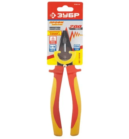 Плоскогубцы диэлектрические 200мм комбинированные Зубр Профиэлектрик 22145-1-20 *1