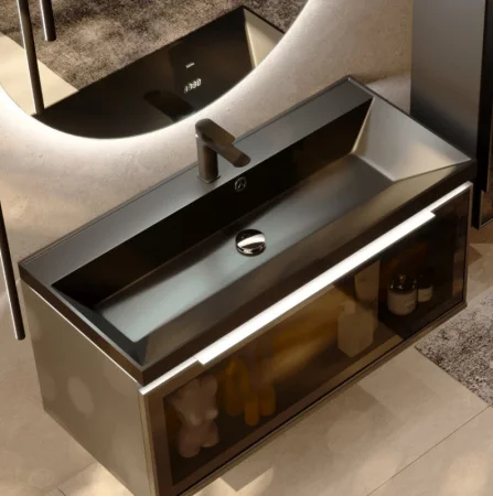 Раковина накладная Астория 1000 антрацит 10.170.01000.302