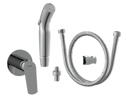 Смеситель с гигиеническим душем однорычажный встраиваемый Cersanit Flavis 64104