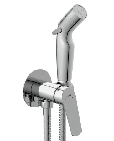 Смеситель с гигиеническим душем однорычажный встраиваемый Cersanit Flavis 64104