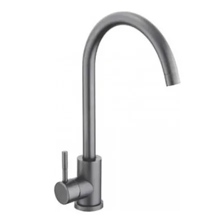 Смеситель для кухни одноручный с высоким изливом Антей Булат 511517 нерж.сталь графит