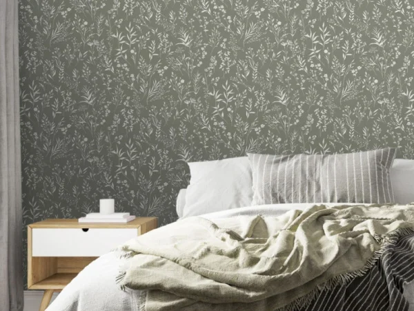 Обои компакт-винил Lavanda 287913 1,06х10м цветы зеленые