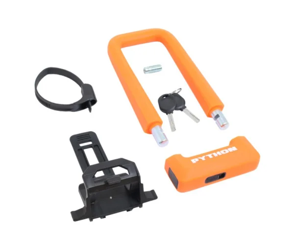 Всепогодный замок навесной с креплением на раму, силикон АВАНГАРД PYTHON 626 ORANGE 14857 *1