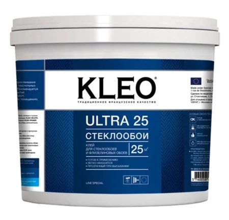 Клей для стеклообоев стеклохолста готовый к применению KLEO Ultra 25 5кг *1 (-25)