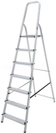 Стремянка 7 ступеней алюминиевая Новая Высота NV 1111 ступень 80мм Красноярск 1111107 *1