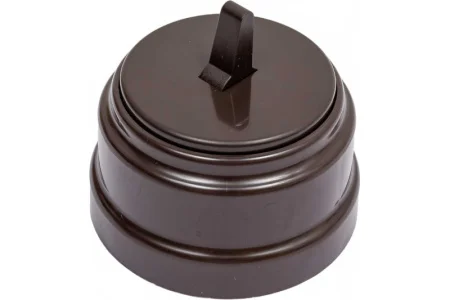 Выключатель 1-кл "Ретро" тумблерный 10А ОУ А110-2203 шоколад (Bylectrica) *1