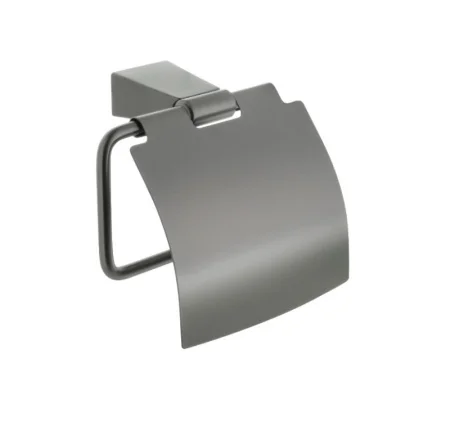 Держатель д/туалетной бумаги с крышкой Trend Graphite FX-98010 (Fixsen) *1