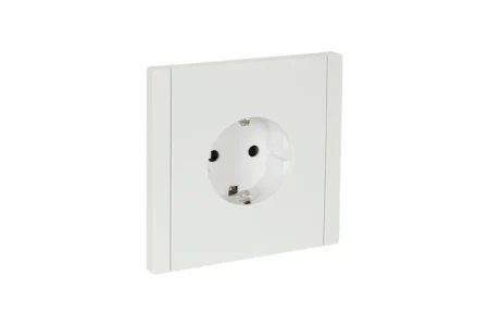 Розетка 1-м СП "Forte&Plano" FP213 16А с заземл. защ. шторки безвинт. крепл. белый IEK FP-R14-16-1-K